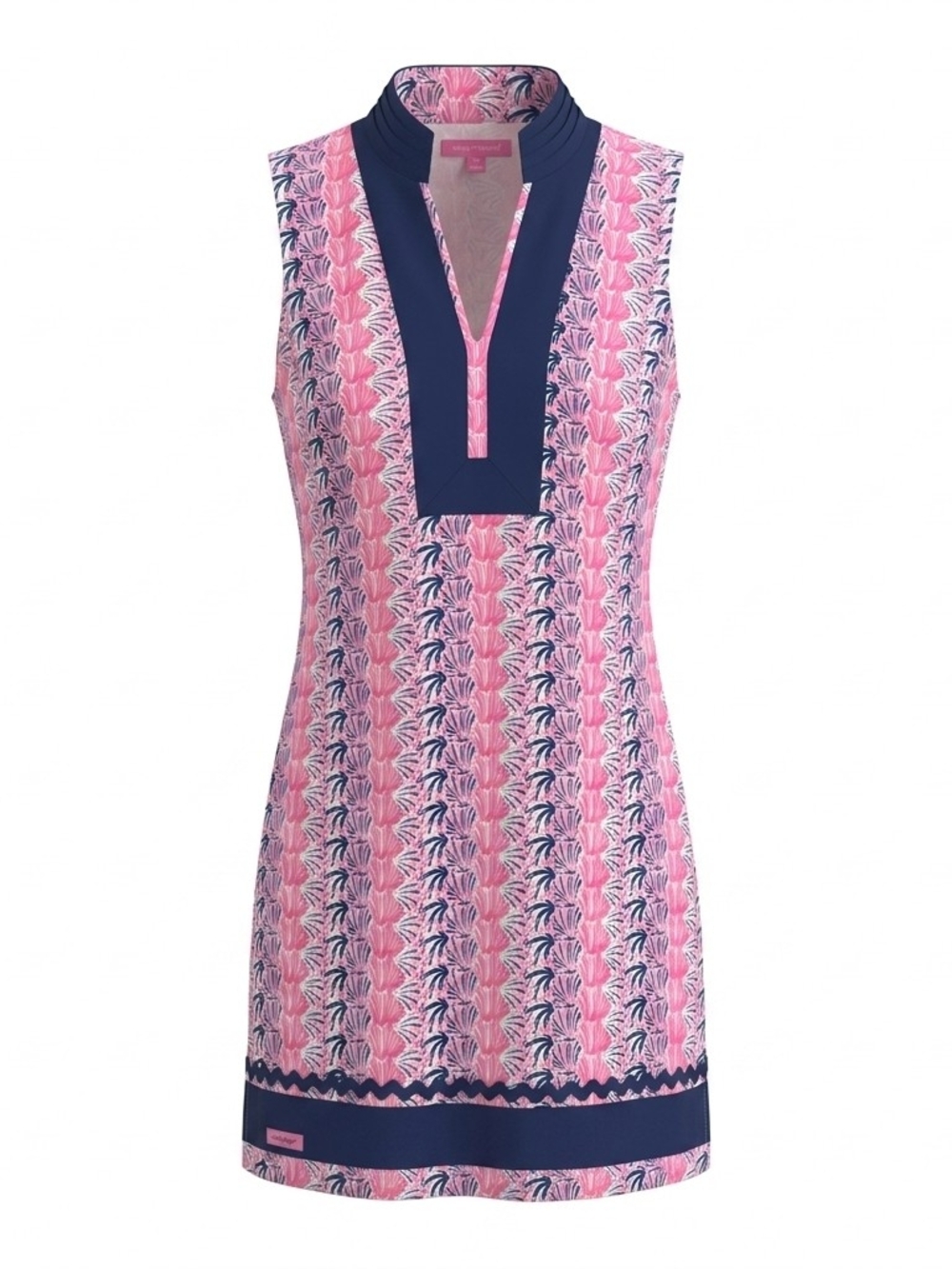 Simply Southern Scallop Shell Tunic Dress Sleeveless Large Coastal Preppy Chic